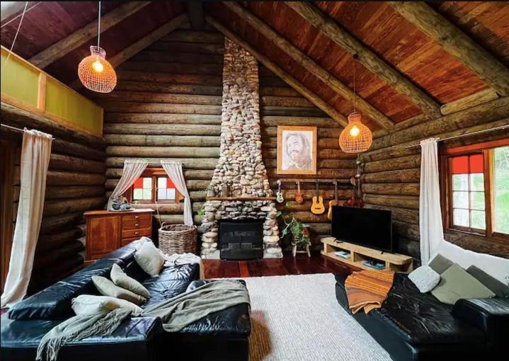 Coromandel Secluded Log Cabin Retreat Hikuai エクステリア 写真
